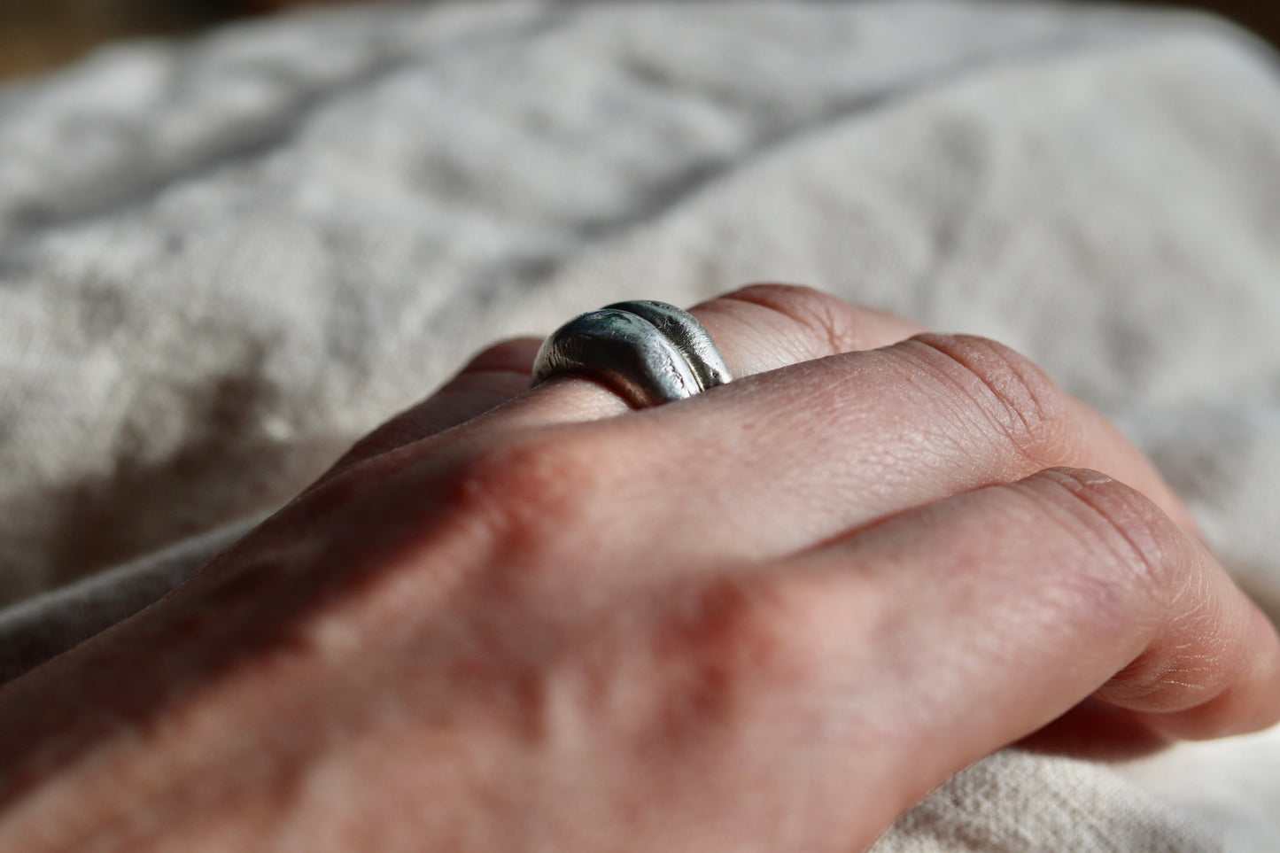 rustic sterling silver high dome rings organic earthen sandcast stacking ring high dome sterling silver rustic wedding rings chunky paige devlin jewelry