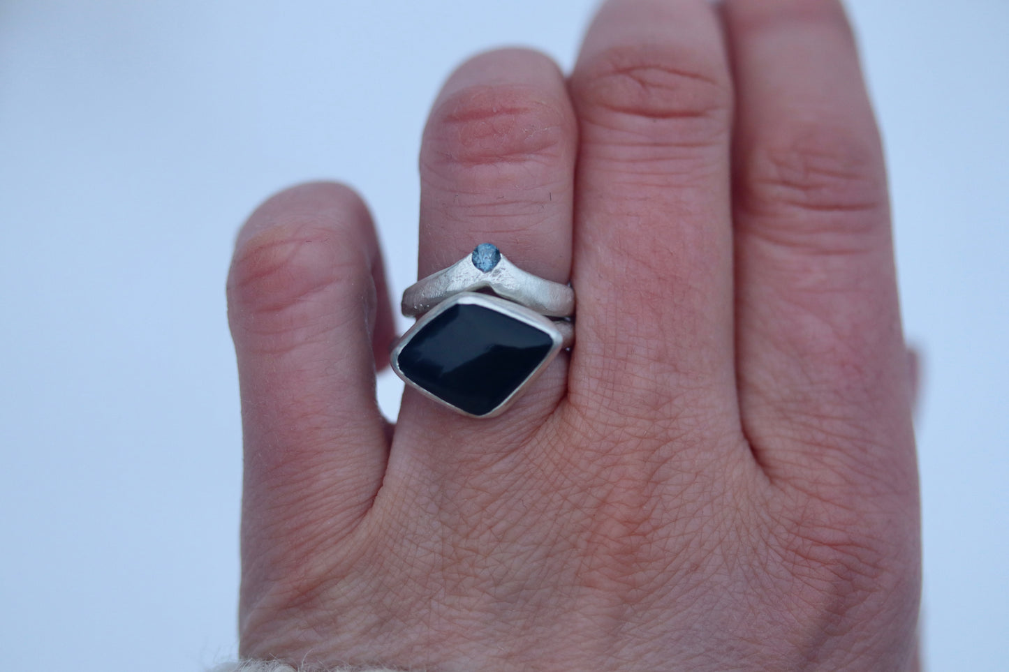 Venus Ring. Silver & Sapphire