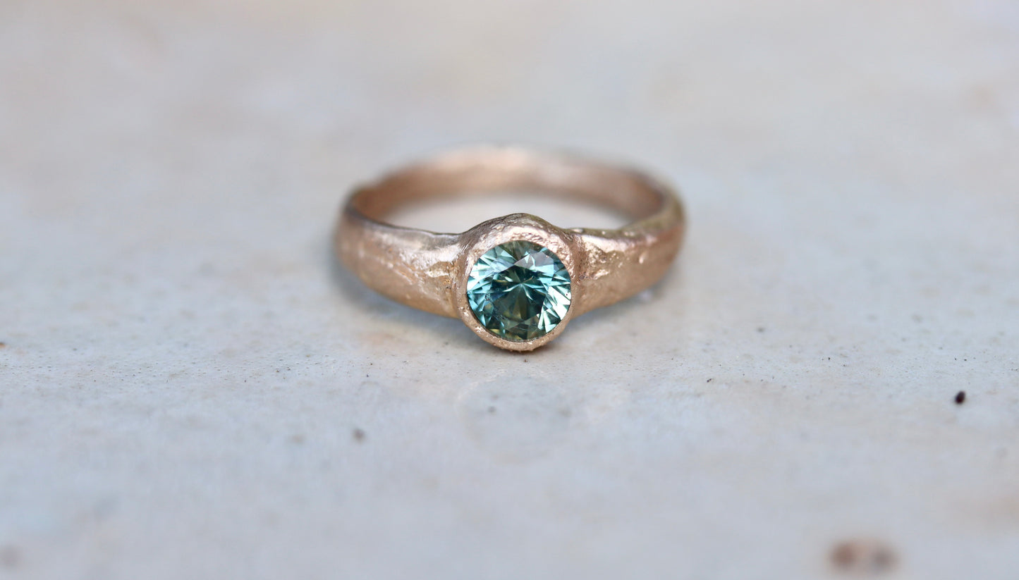 Marcy Ring. Montana Sapphire Solitaire Ring