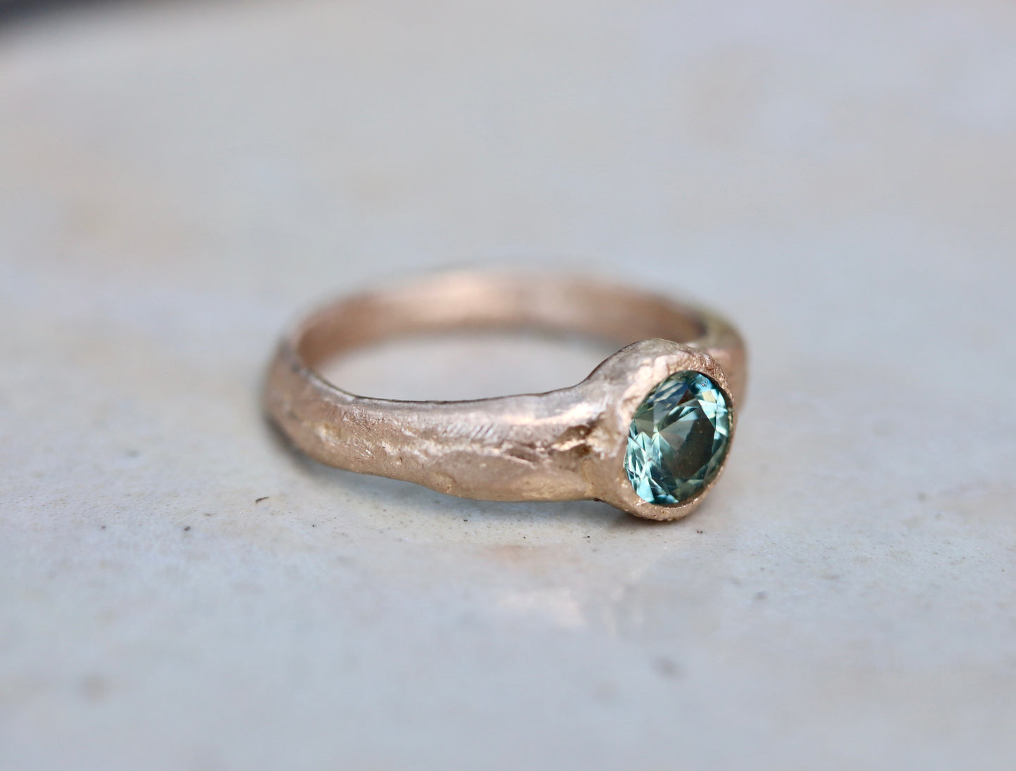 Marcy Ring. Montana Sapphire Solitaire Ring