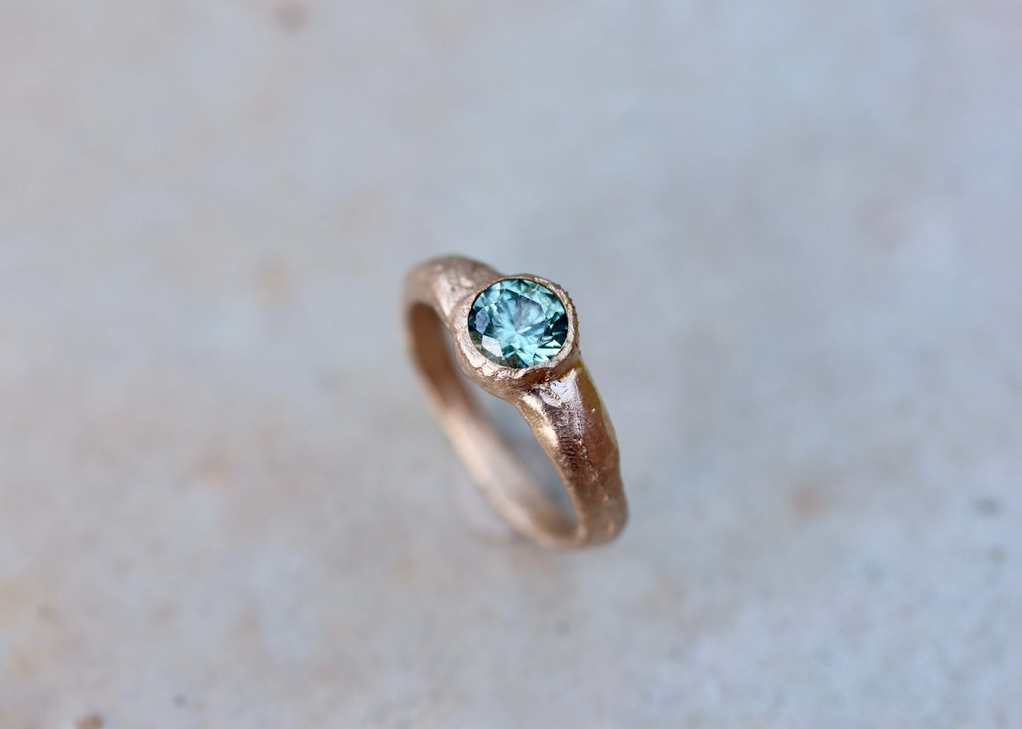 Marcy Ring. Montana Sapphire Solitaire Ring
