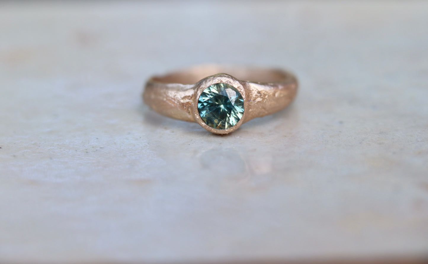 Marcy Ring. Montana Sapphire Solitaire Ring