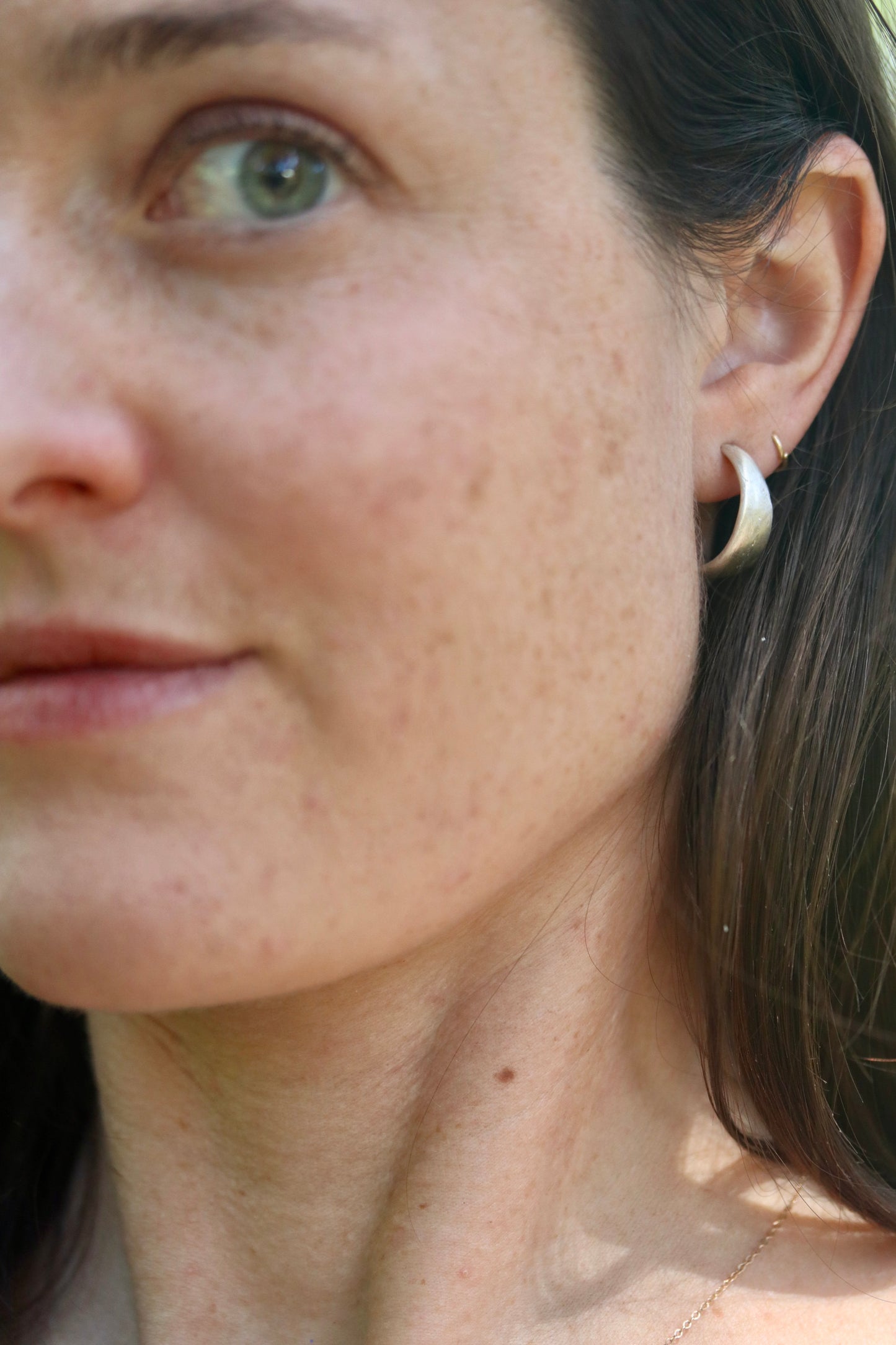 Organic Hoops. Sterling Silver