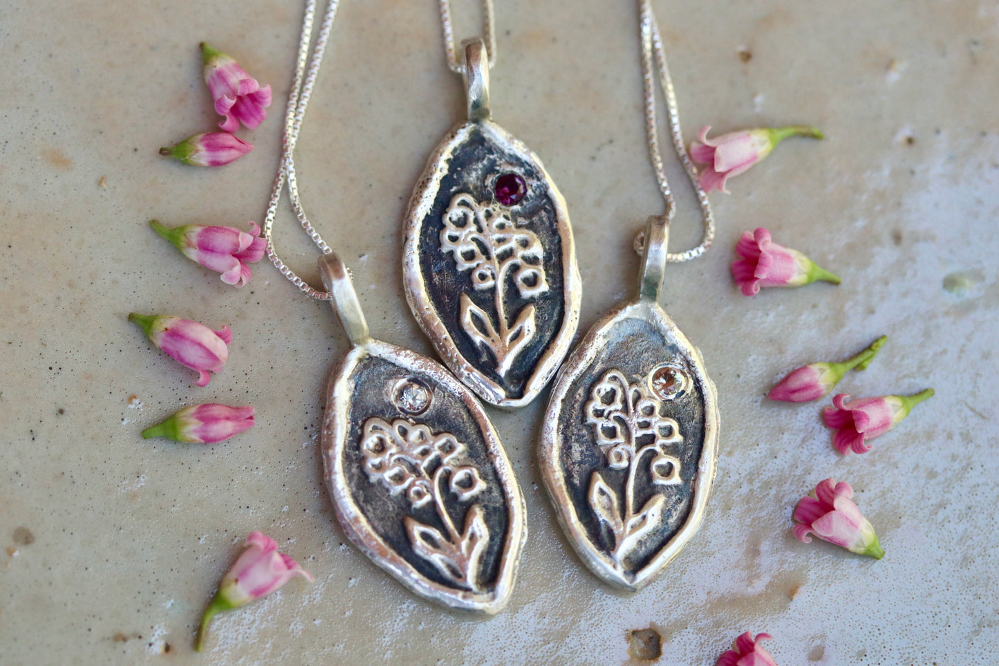 Mountain Heather Necklace. Montana Sapphire No. 2