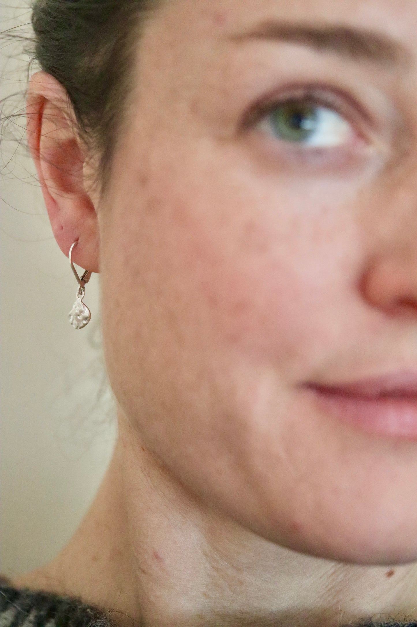 Petite Textured Drop Earrings
