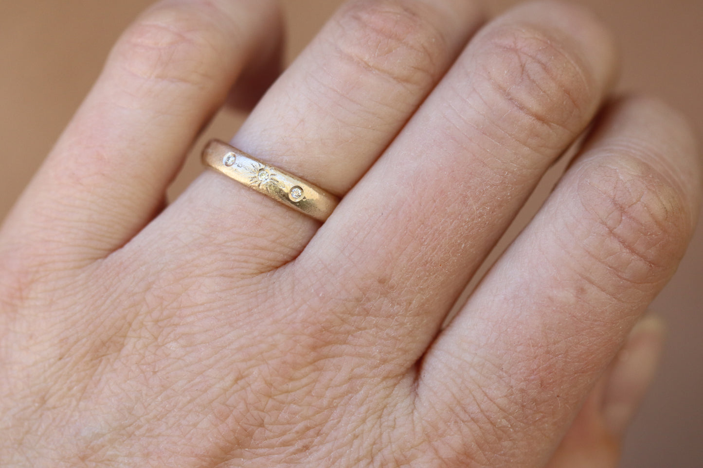 paige devlin jewelry ethical diamond organic sandcast wedding band