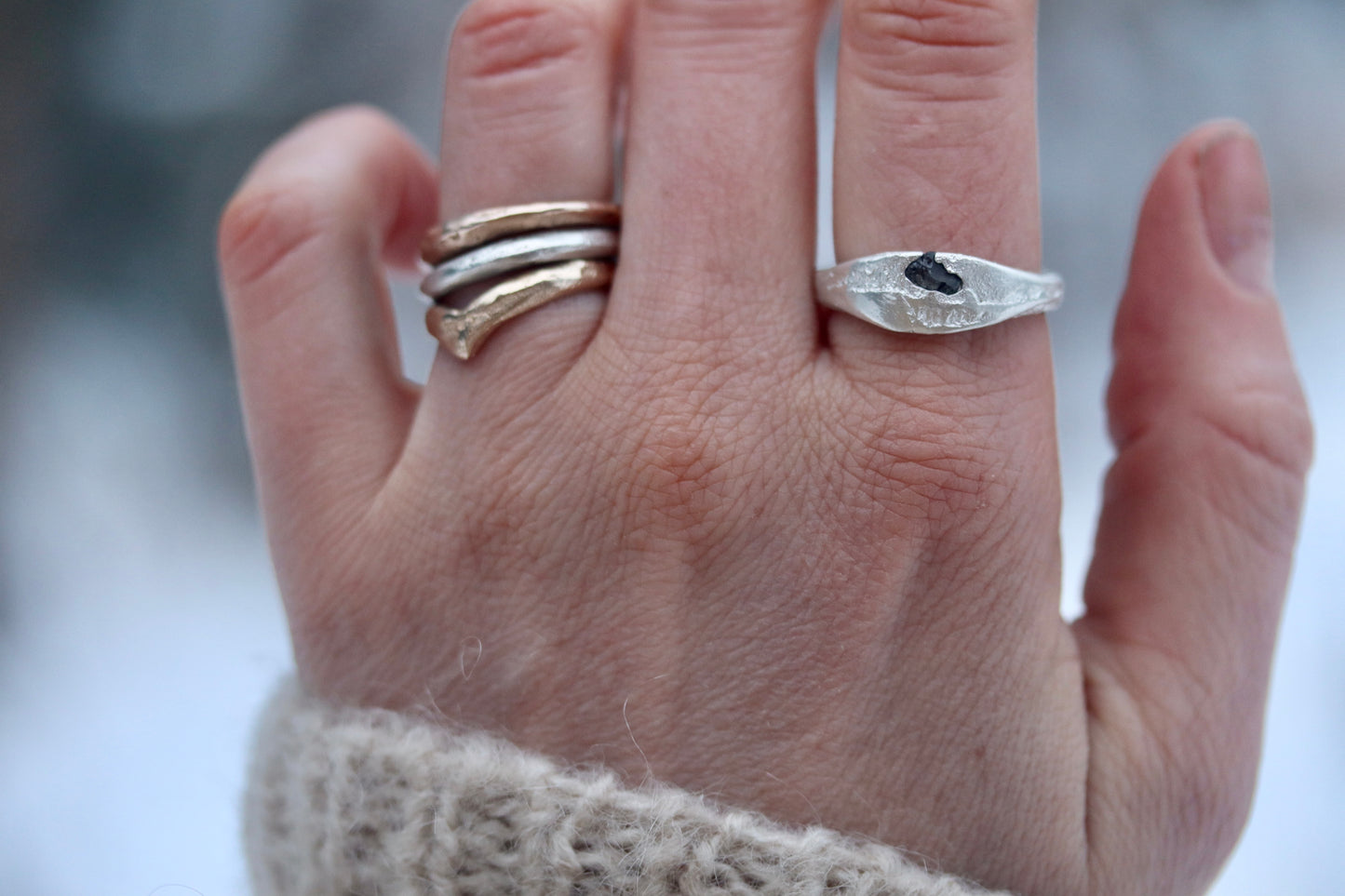 Raw Sapphire Midwinter Ring.