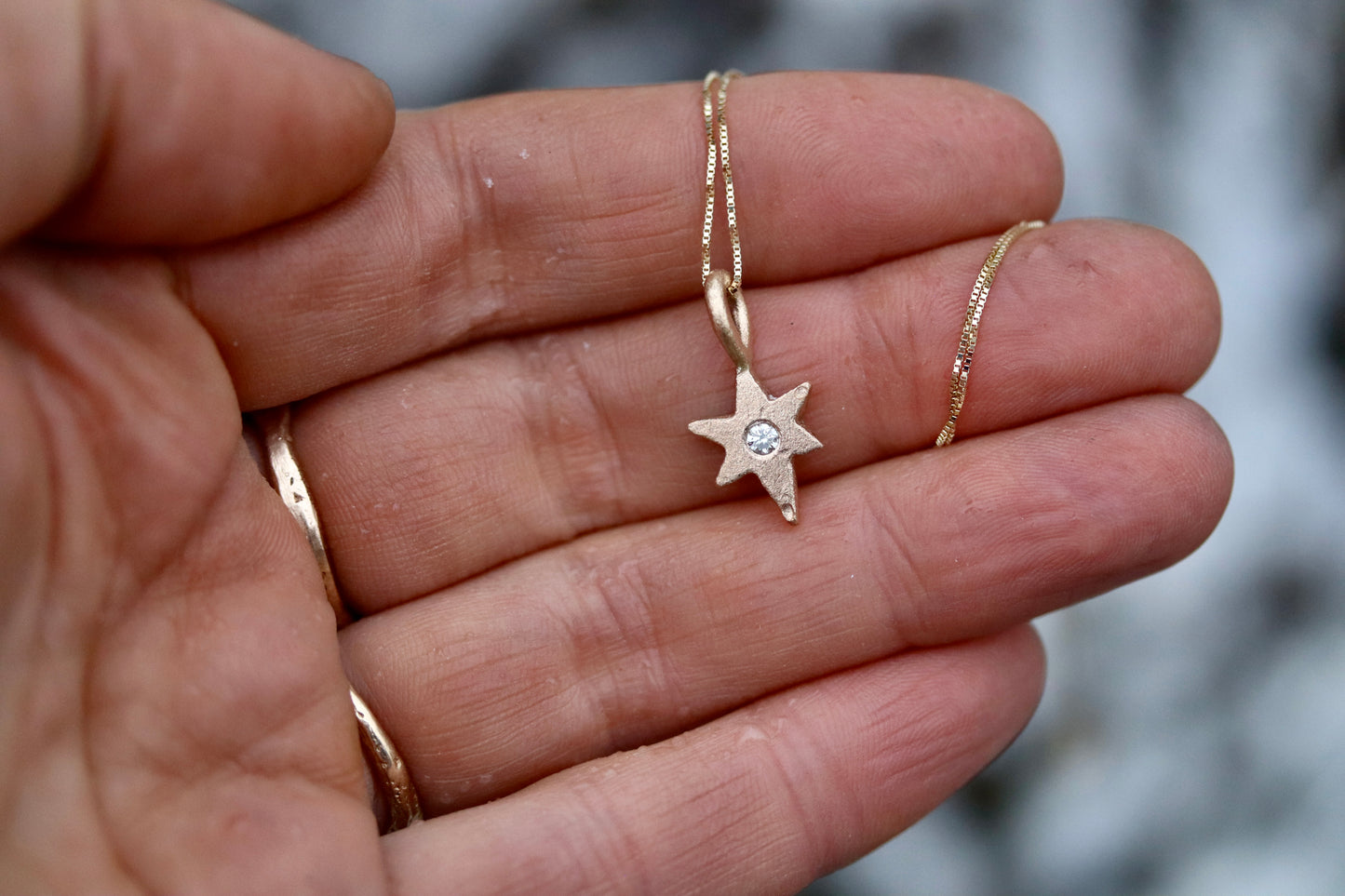 Celestial 14kt Gold Diamond Necklace