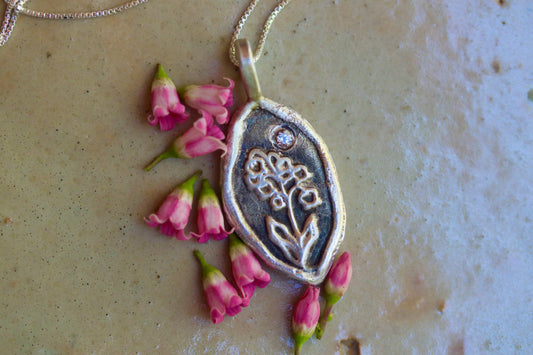 Mountain Heather Necklace. Montana Sapphire No. 2