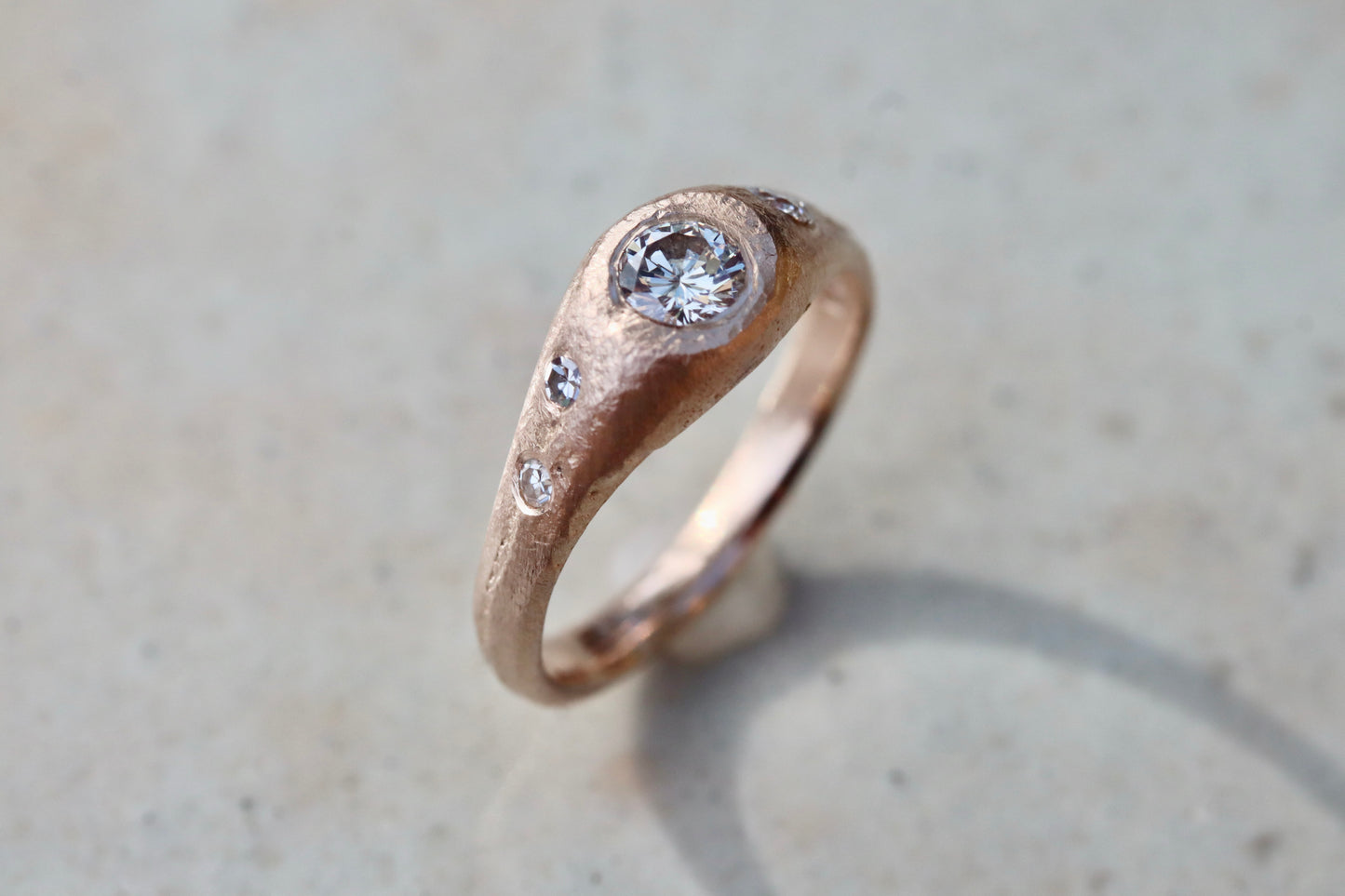 Levia 14kt Gold Diamond Signet Ring