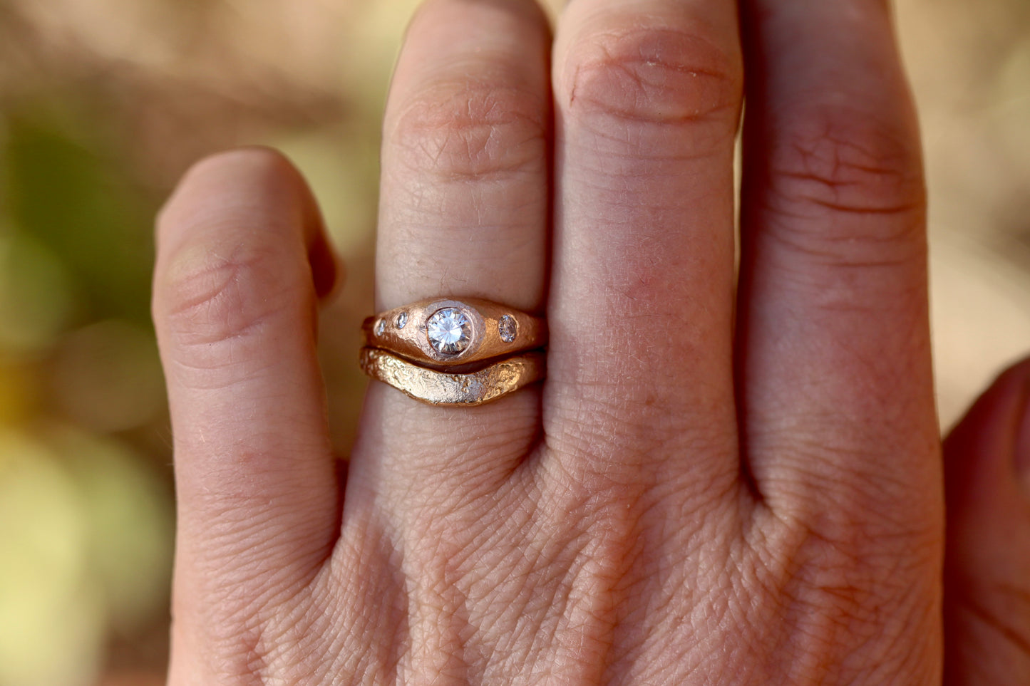 Levia 14kt Gold Diamond Signet Ring