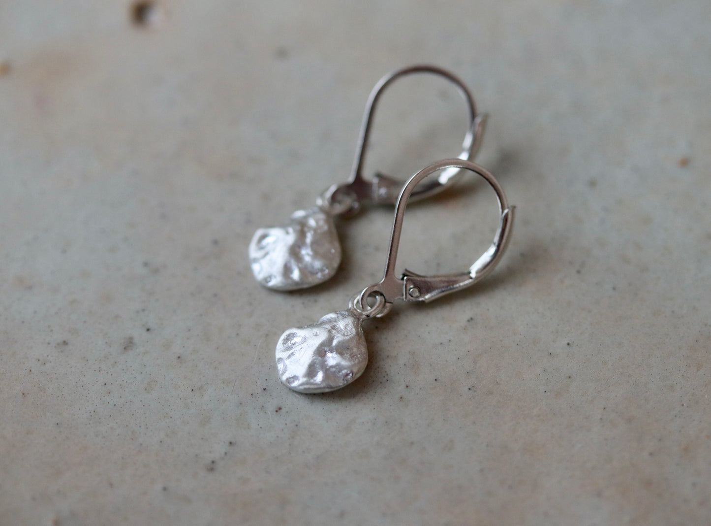 Petite Textured Drop Earrings