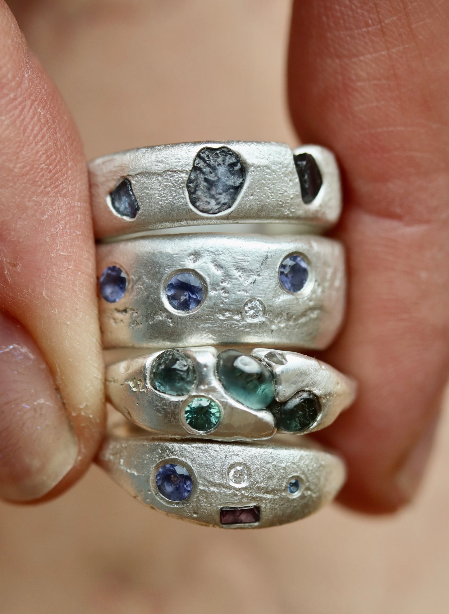 Lavender Organic Sterling Silver Wide Band