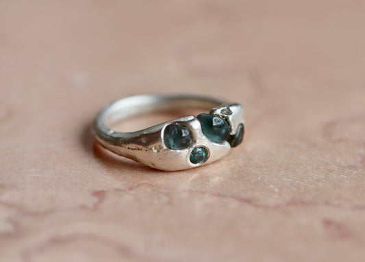 Molten Sapphire Medley Ring