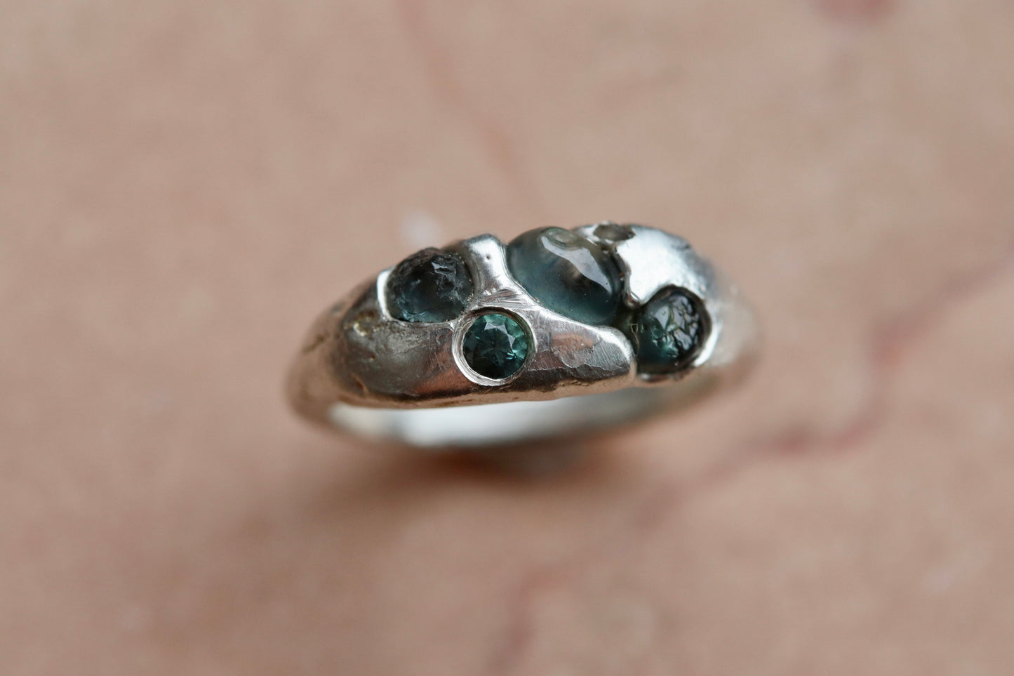 Molten Sapphire Medley Ring