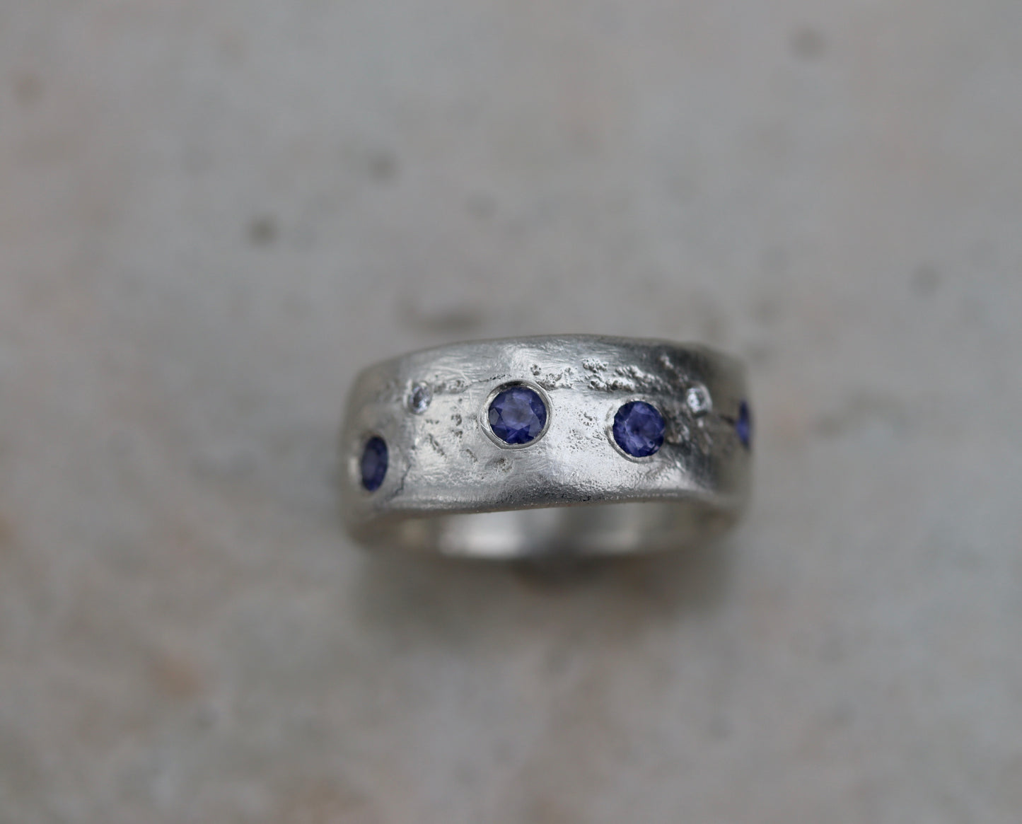 Lavender Organic Sterling Silver Wide Band