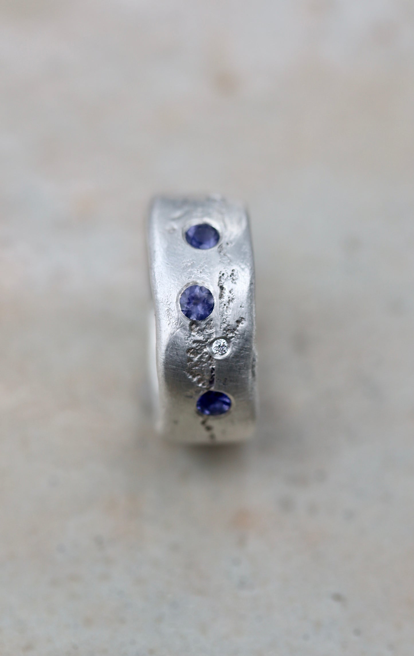 Lavender Organic Sterling Silver Wide Band