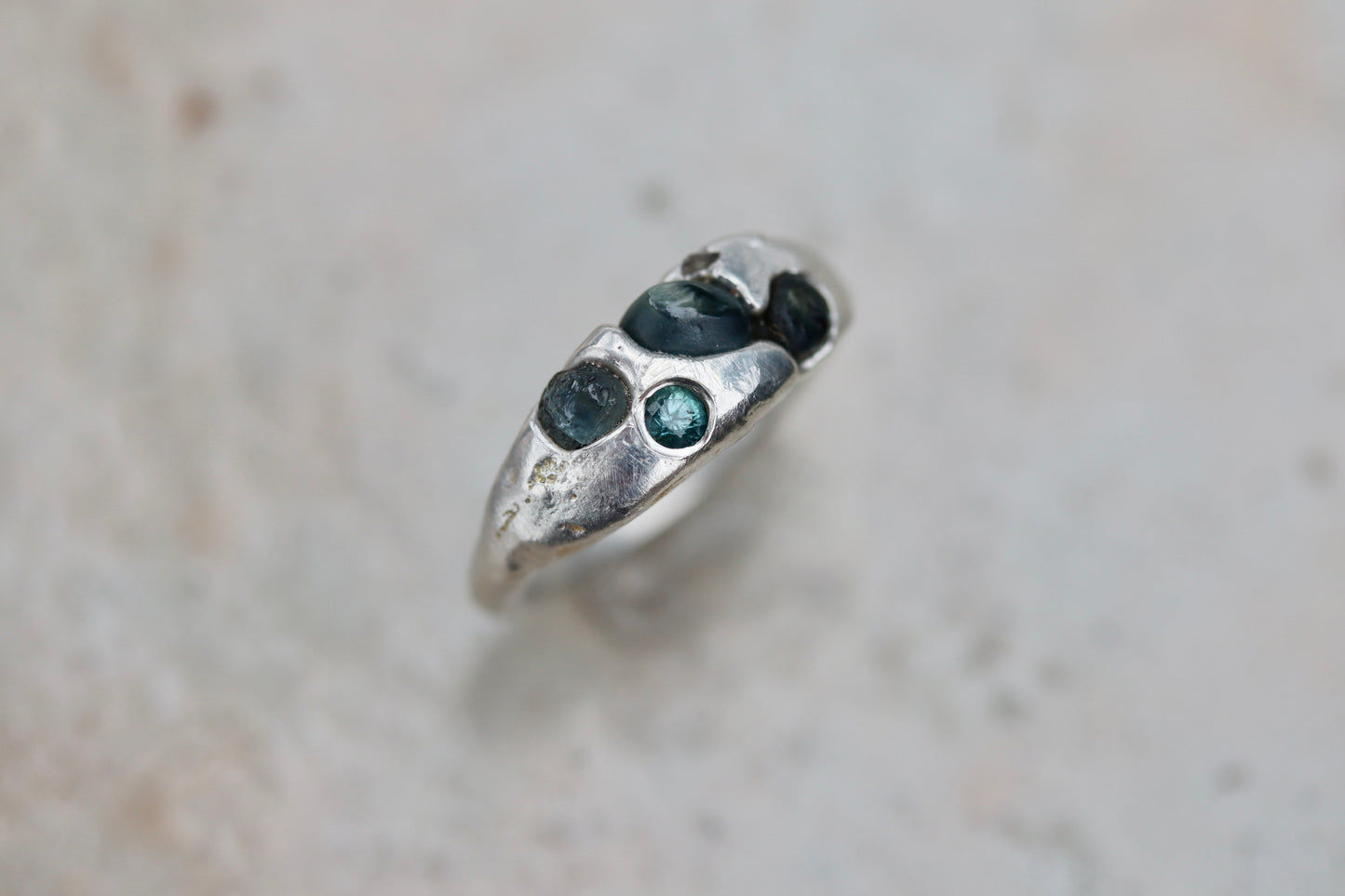 Molten Sapphire Medley Ring