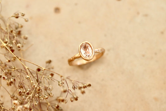 Tear of the Clouds Montana Sapphire 14kt Gold Solitaire Ring