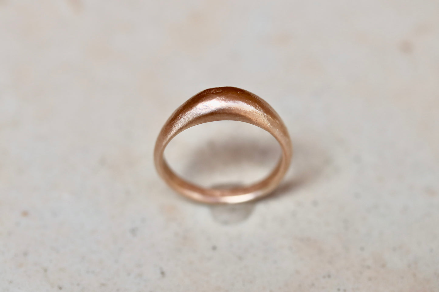 Earthen 14kt Gold High Dome Sandcast Ring