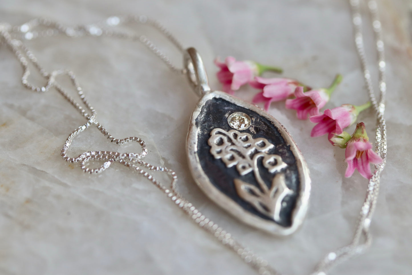 Mountain Heather Necklace & Diamond