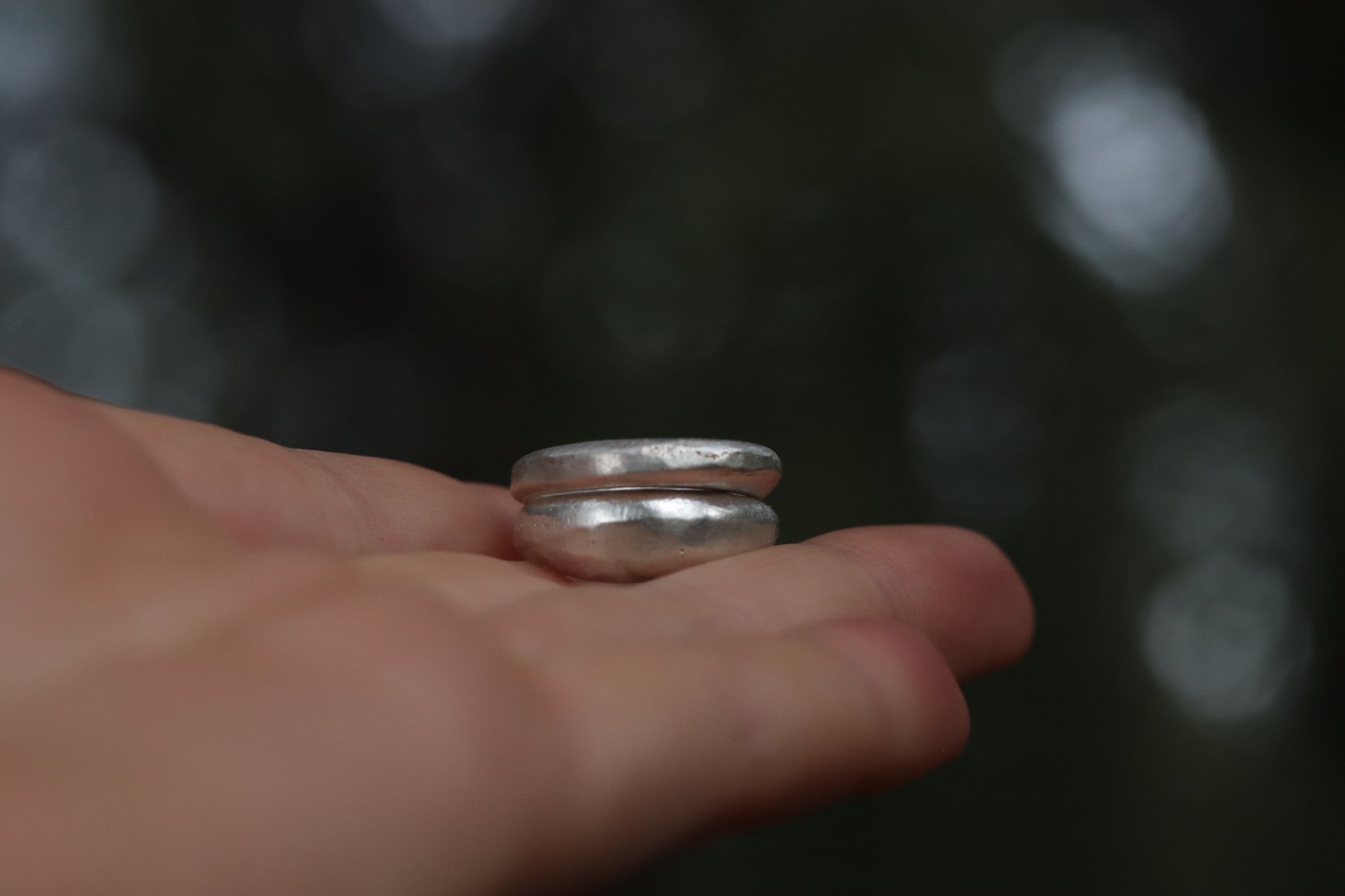 rustic organic earthen sandcast stacking ring high dome chunky the arrowleaf