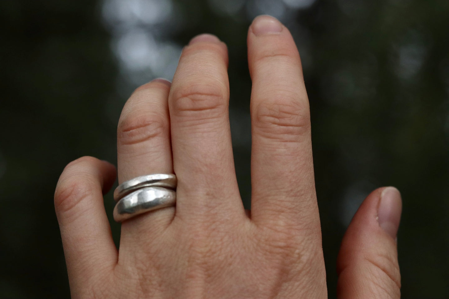 rustic organic earthen sandcast stacking ring high dome chunky the arrowleaf jewelry