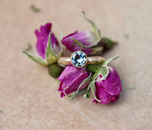 whimisical earthy ethereal engagement ring recycled gold ethical engagement ring montana sapphire solitaire ring sandcast organic rustic 