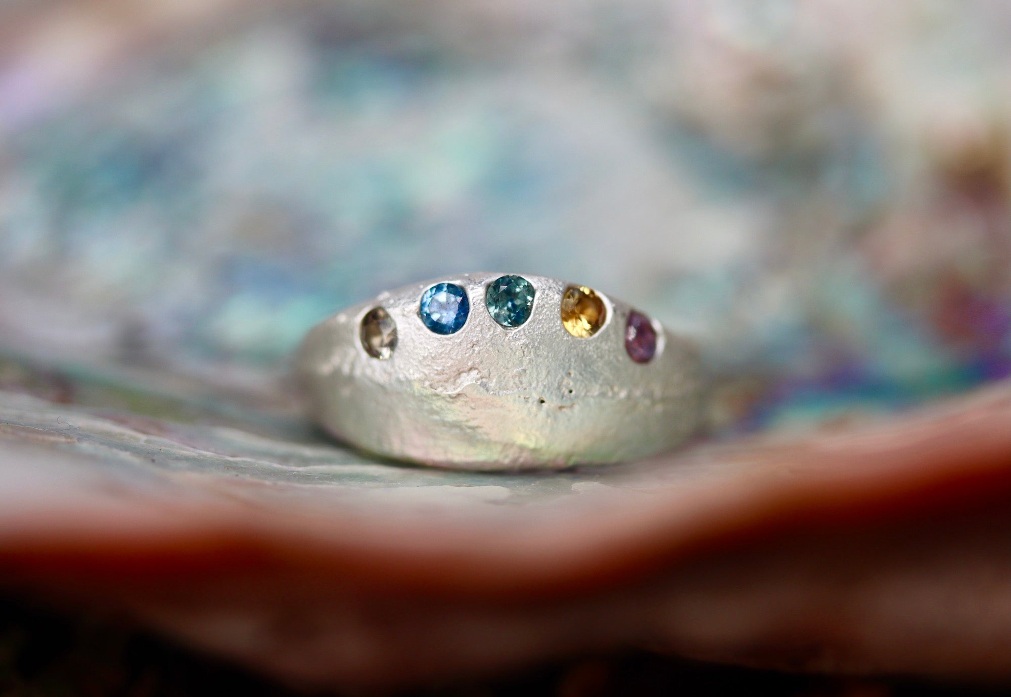 organic rustic wedding engagement rings sandcast handmade handcrafted ethical sustainable 
