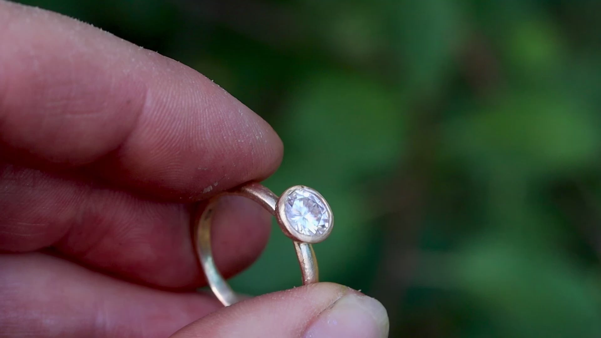 solitaire 1ct ethical diamond earthy organic texture sandcast wedding engagement ring paige devlin methow valley washington wedding jeweler alternative unique nature inspired ring 14kt recycled gold artisan handcrafted custom ring