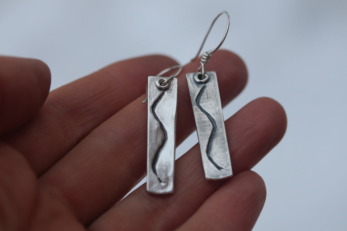 skadi goddess alpine ski track earrings