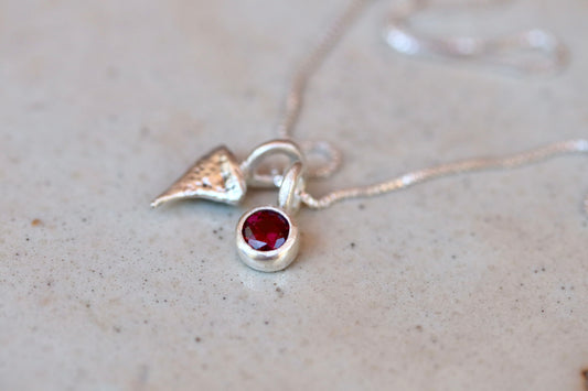Thorn Necklace. Garnet