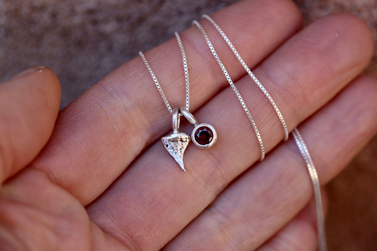 Thorn Necklace. Garnet